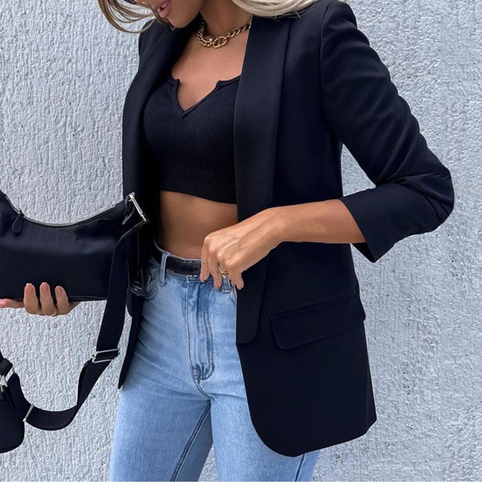 Women’s Slim Fit Blazer Cardigan – Office Chic